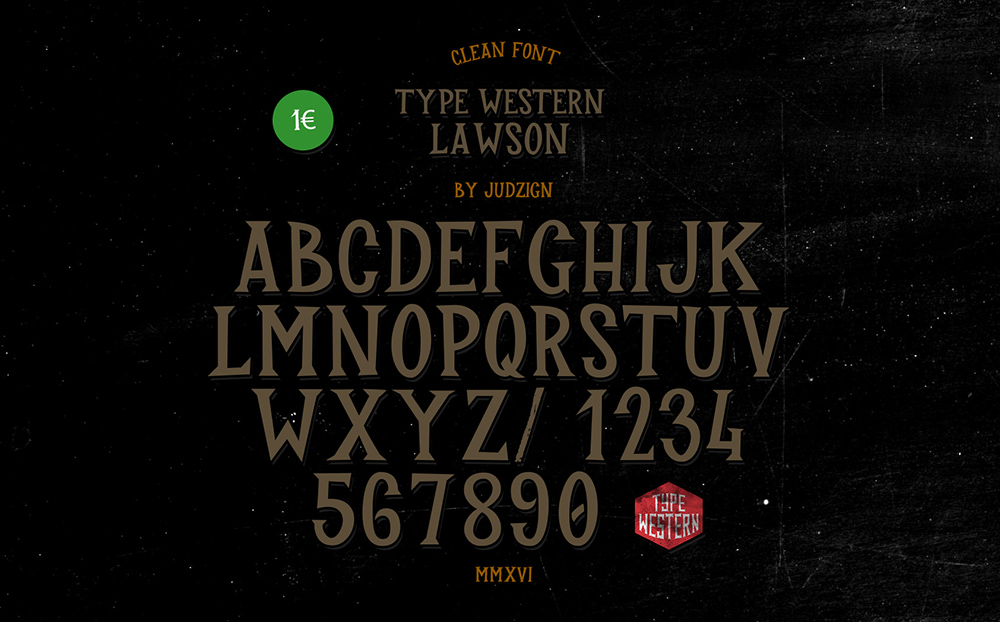 Lawson Type Western 1€ Clean