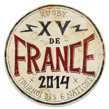 Sous-verre retro Quinze de France